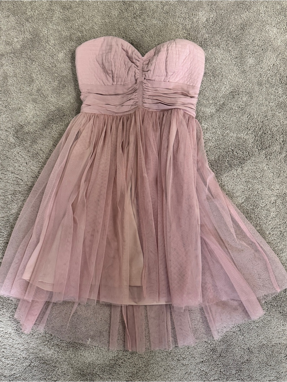 Band of Gypsies Strapless Tulle Dress in Dusty Rose